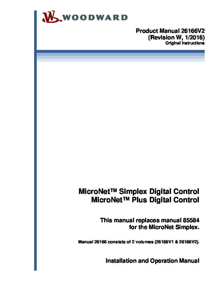 First Page Image of 5501-428 Actuator Control User Manual 26166V2.pdf